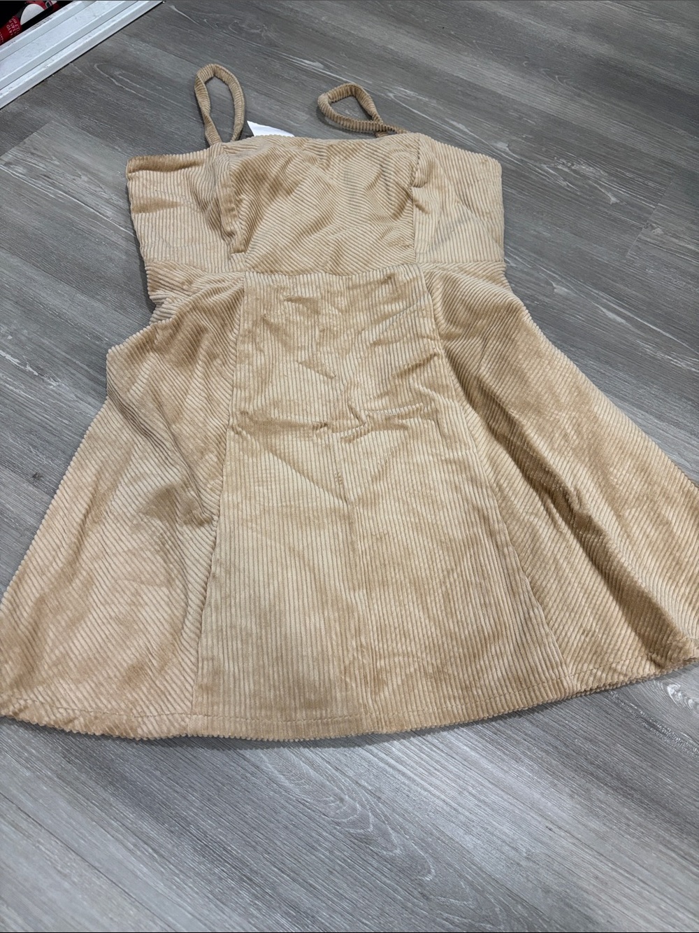 Forever 21 Beige Corduroy Mini Dress